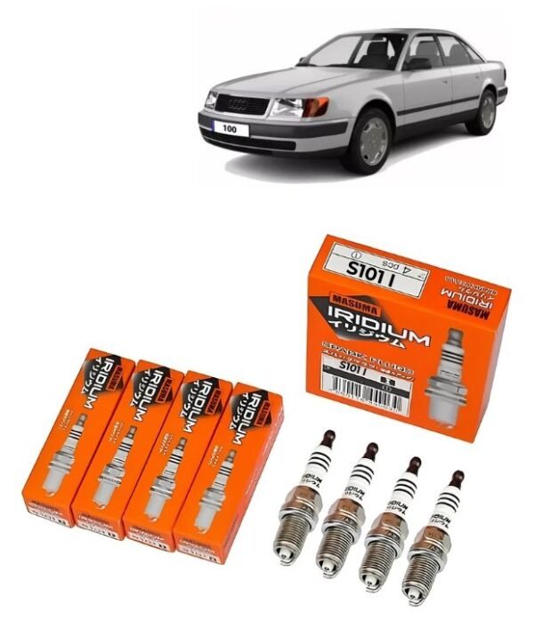Bujías Iridio Masuma Pack 4 Para Audi 100 2.8 1991