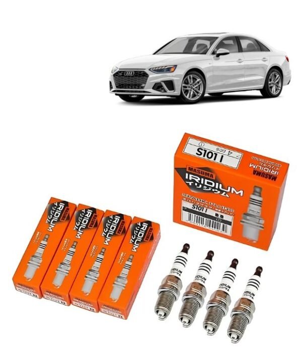 Bujías Iridio Masuma Pack 4 Para Audi A4 1.8 2.4 2.6 2.8 3 1995-2008