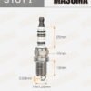 Bujías Iridio Masuma Pack 4 Para Audi 100 2.8 1991