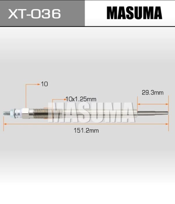 Bujías Incandescente Masuma Pack 4 Toyota Hilux 2.4 2.8 2015-2024