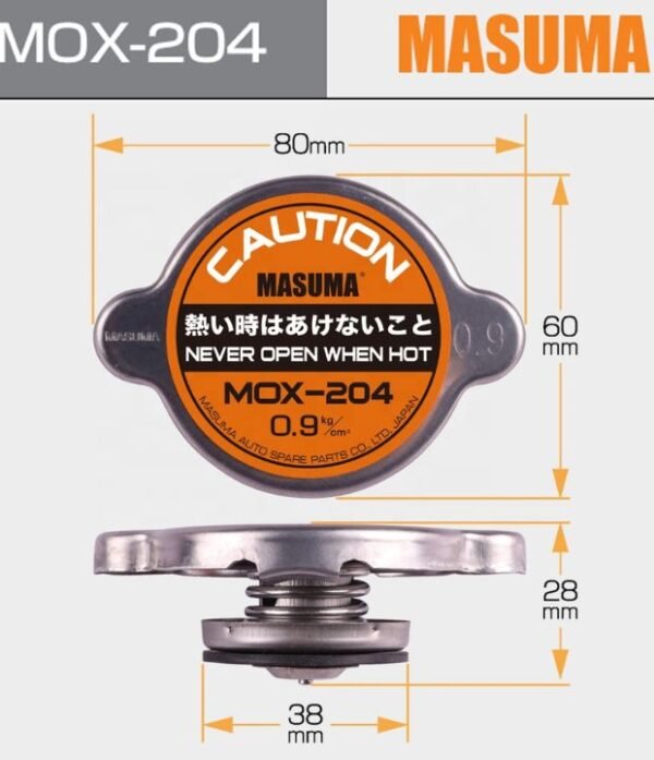 Tapa de Radiador Masuma Para Mitsubishi Pajero 2.0L 2.3L 2.5L 1982-1988