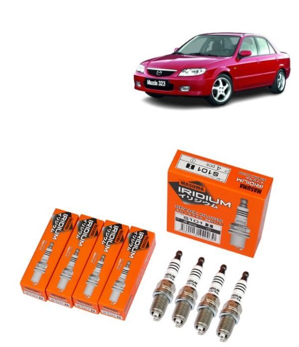 Bujías Iridio Masuma Pack 4 Para  Mazda 323 1.5L 1.6L 1994-2004