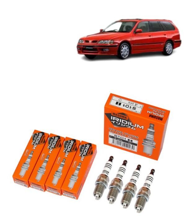 Bujías Iridio Masuma Pack 4 Para  Nissan Primera Wagon 1.6L 1.8L 1998-2002
