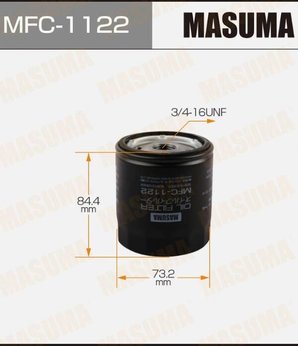 Filtro de Aceite Masuma Para  Audi A3 1.4L 2015-2020