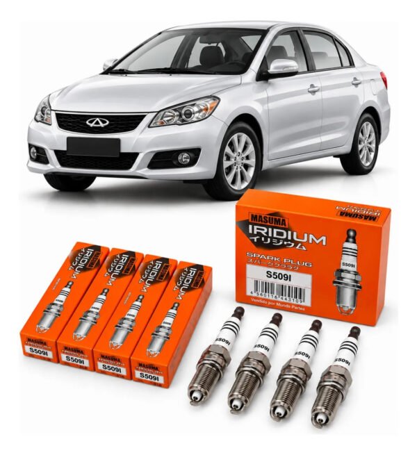 Bujías Iridio Masuma Pack 4 Para Chery Cowin 1.5L 2012–2016