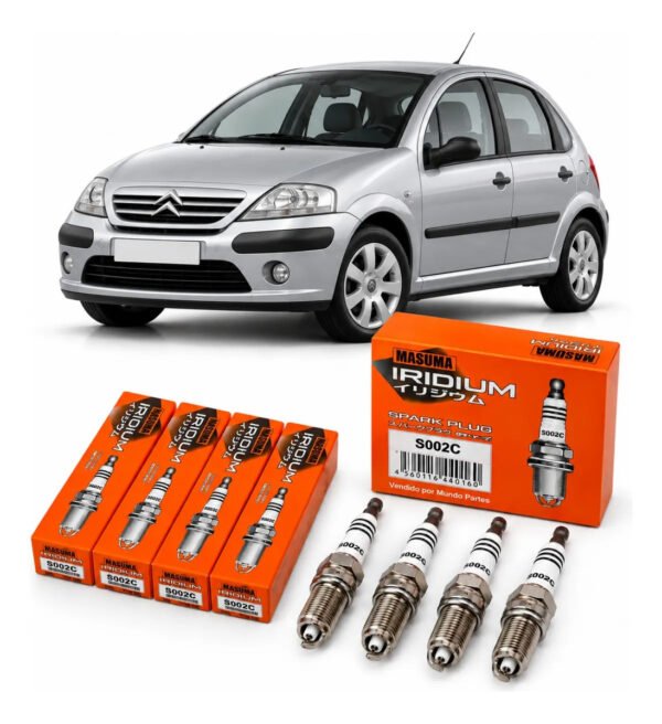 D_NQ_NP_975929-MLC118653866130_102026-F.jpg Bujías Iridio Masuma Pack 4 para Citroen C4 I 1.4 2004-2011